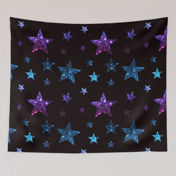Item preview, Teal Purple Ombre Faux Glitter Stars designed and sold by Felicity-K.