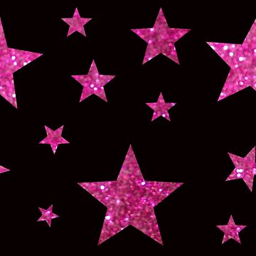 Free Glitter Stars Design Elements in Hot Pink