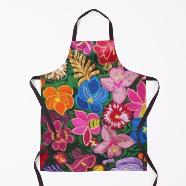 Item preview, Embroidery Oaxaca mexican flowers vibrant maximalist decoration designed and sold by T-Mex.