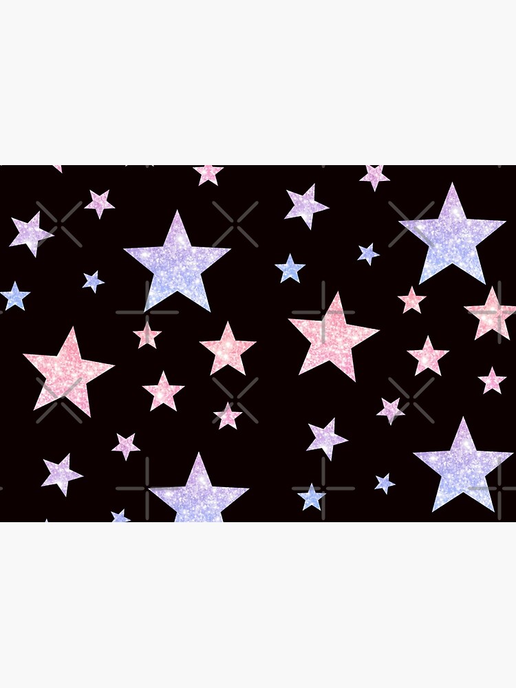 Light Pink Purple Ombre Glitter Stars Poster By Felicity K Redbubble