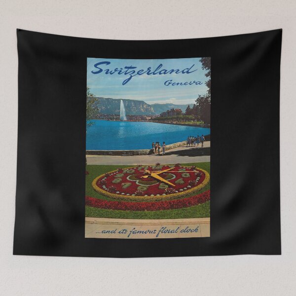 Artikelvorschau, retro classic Switzerland Geneva poster entworfen und verkauft von CorasPosters.