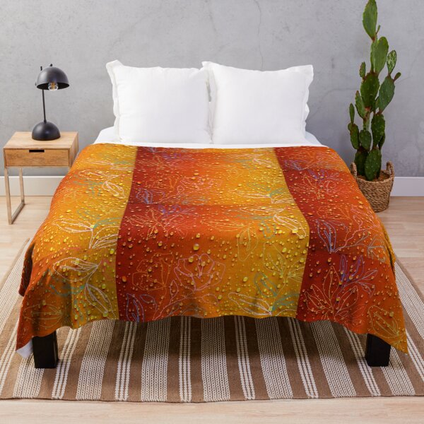 Item preview, Orange water drops leaf pattern designed and sold by Lorie Data.