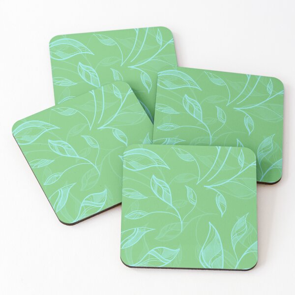 Item preview, Feuilles abstraites vertes designed and sold by ColoursOfFrance.