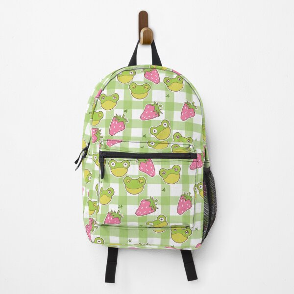 Item preview, Cottagecore Froggies on Green Gingham designed and sold by Cass Noel Studio.