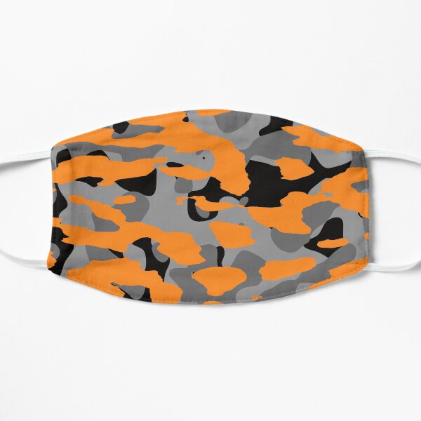 Orange Camo Flat Mask