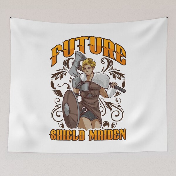 Item preview, Cute Future Shield Maiden Nordic Viking Warrior designed and sold by perfectpresents.