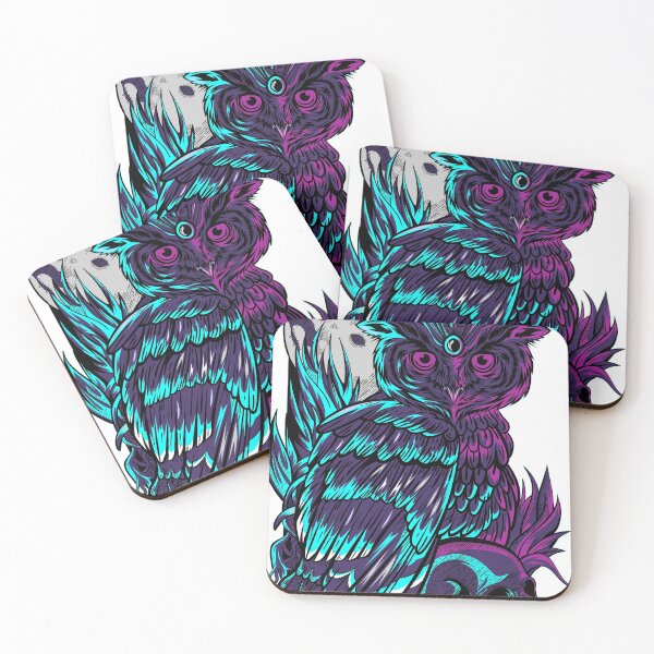 Item preview, owl and skull with the glow color designed and sold by wifisign.
