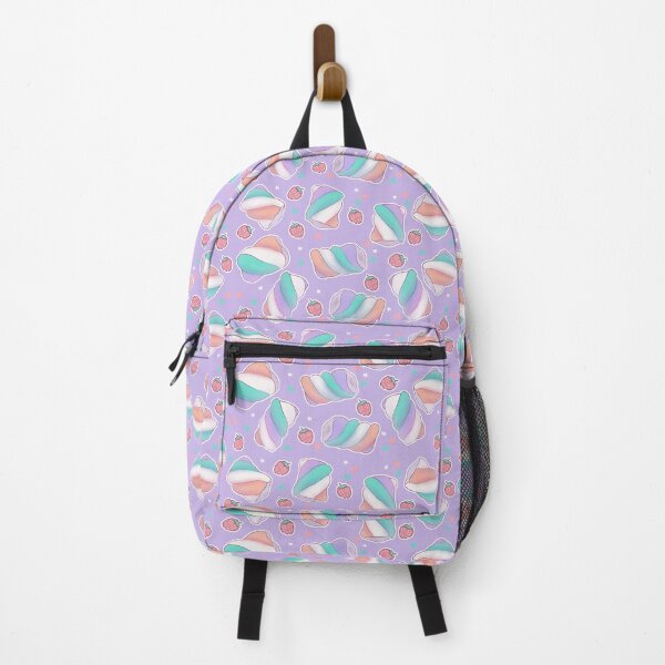 Item preview, Kawaii Marshmallows on Purple designed and sold by Cass Noel Studio.