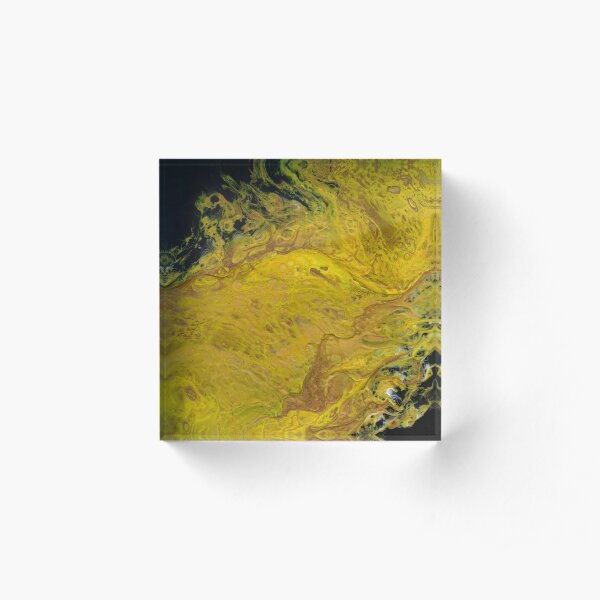 River of Gold Acrylic Block