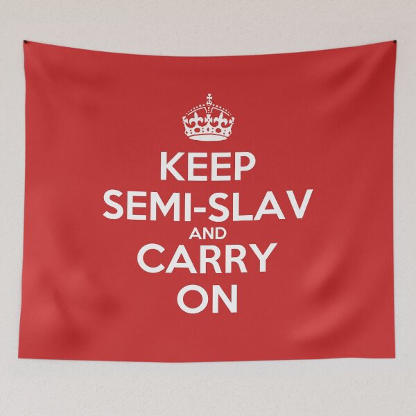 Item preview, Keep Semi-Slav and Carry On - Chess opening T-Shirt designed and sold by edygun.