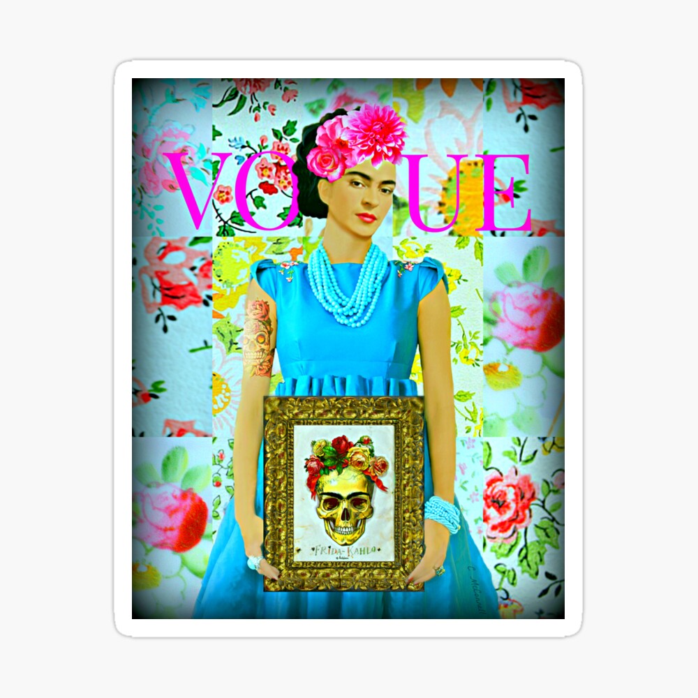 Frida Kahlo Vogue Spoof Poster By Fridaartgallery Redbubble