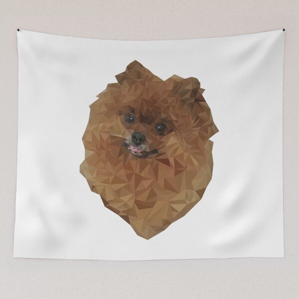 Item preview, Low poly pomeranian dog designed and sold by Bollie-Design.