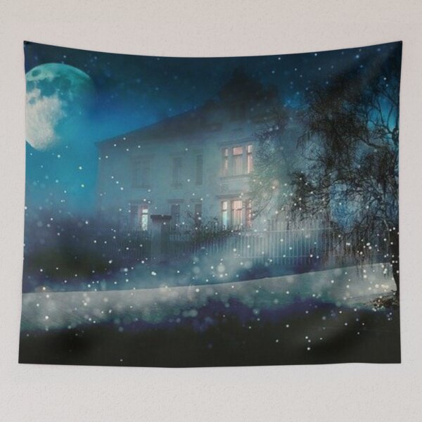 Item preview, Snowy scenery- night view for home decor designed and sold by Boss  Bubble.
