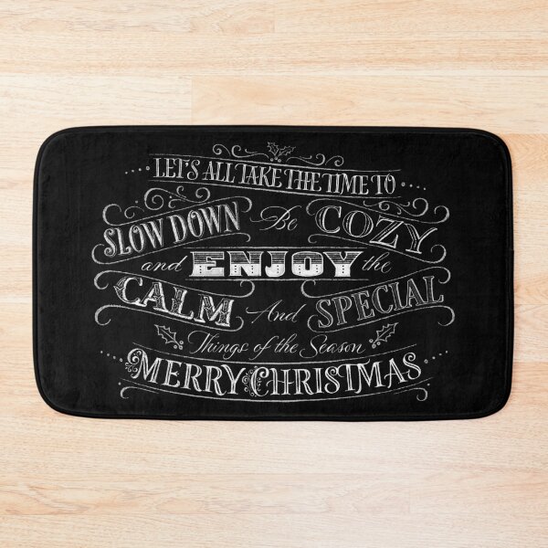 Item preview, Calm + Cozy - Merry Christmas Chalkboard Calligraphy designed and sold by 26-Characters.