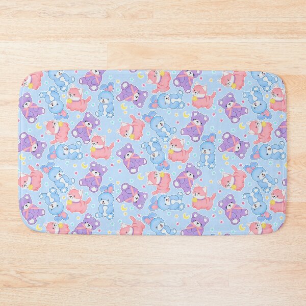 Item preview, Pastel Plushies on Blue designed and sold by Cass Noel Studio.