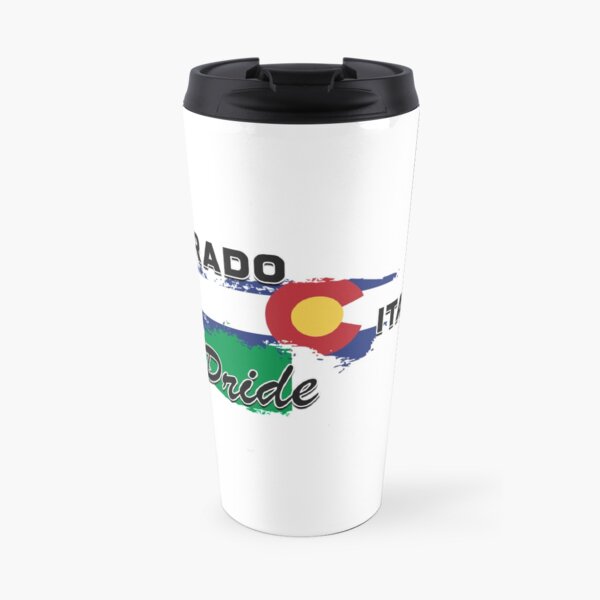 Colorado Italian Pride (Black Text) Travel Mug