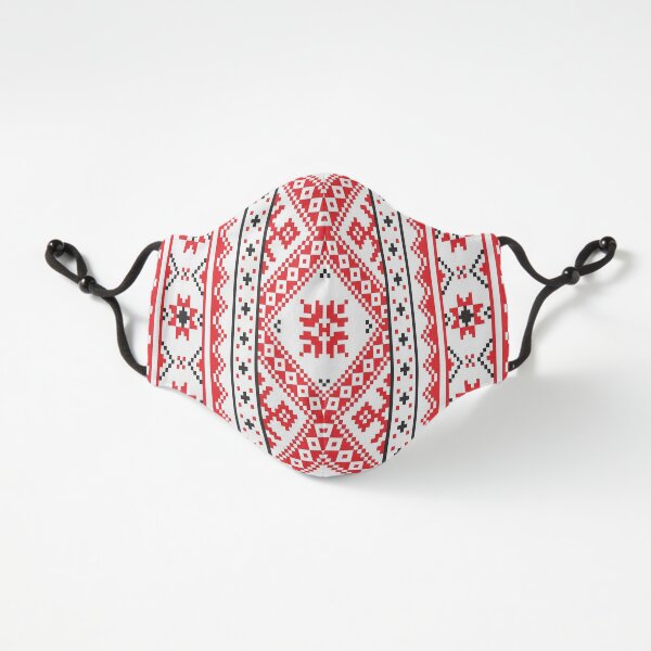 Fitted Masks, #Ukraine #Pattern - Ukrainian Embroidery: вишивка, vyshyvka #UkrainianPattern #UkrainianEmbroidery Fitted 3-Layer