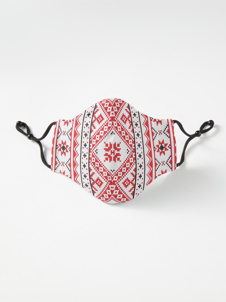Alternate view of #Ukraine #Pattern - Ukrainian Embroidery: вишивка, vyshyvka #UkrainianPattern #UkrainianEmbroidery Mask