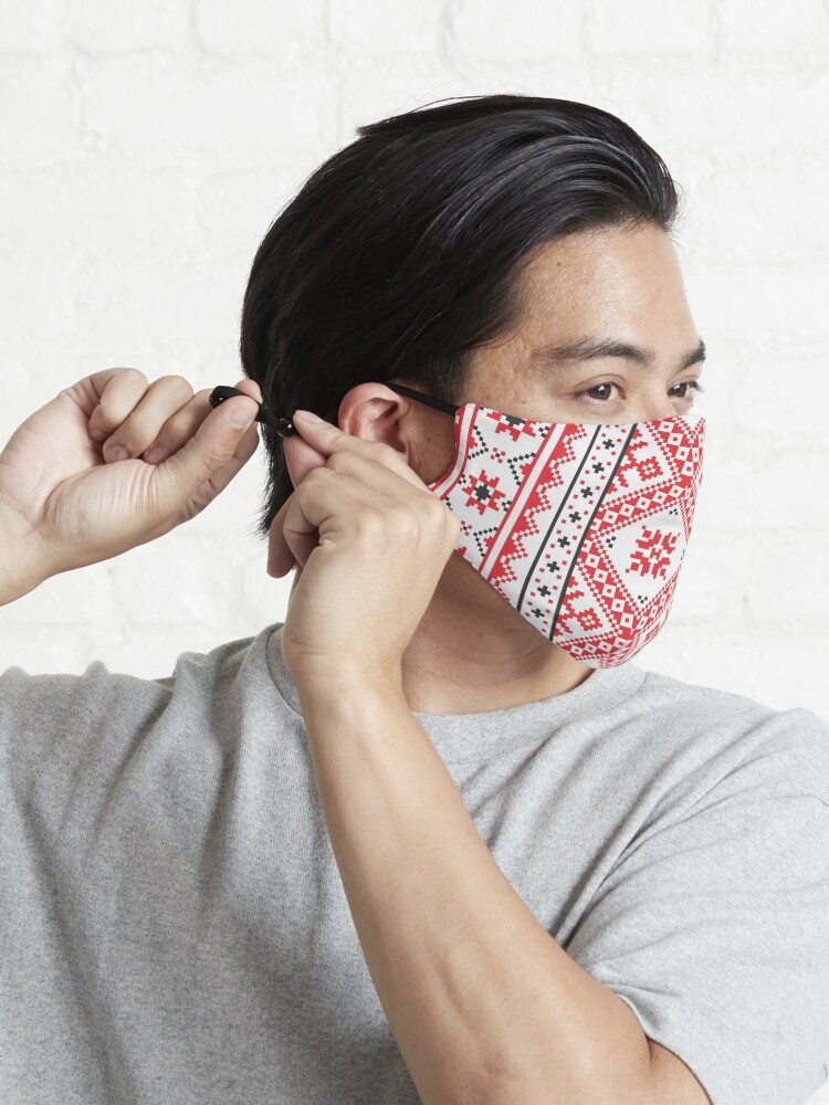 Alternate view of #Ukraine #Pattern - Ukrainian Embroidery: вишивка, vyshyvka #UkrainianPattern #UkrainianEmbroidery Mask
