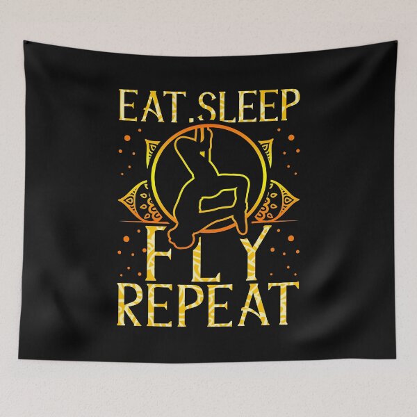 Item preview, Eat Sleep Fly Repeat Aerial Yoga Silks designed and sold by perfectpresents.