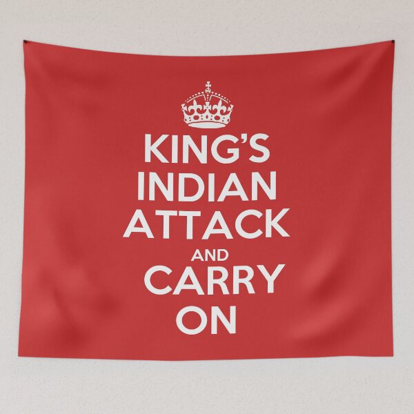 Item preview, King's Indian Attack and Carry On - Chess opening T-Shirt designed and sold by edygun.