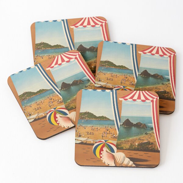 Item preview, retro classic Playas de Gupuzcoa poster designed and sold by CorasPosters.