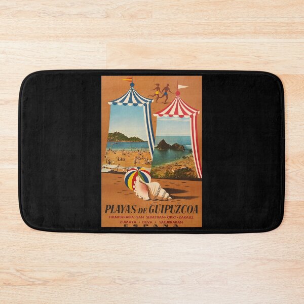 Item preview, retro classic Playas de Gupuzcoa poster designed and sold by CorasPosters.