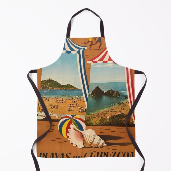 Item preview, retro classic Playas de Gupuzcoa poster designed and sold by CorasPosters.