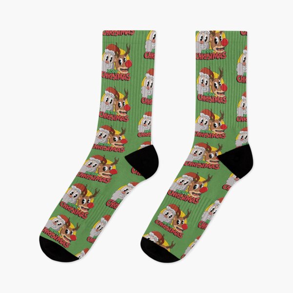 Item preview, ¡Feliz Navidad! - Santa y Rudolph [estilo Cuphead] designed and sold by lostgempizza.