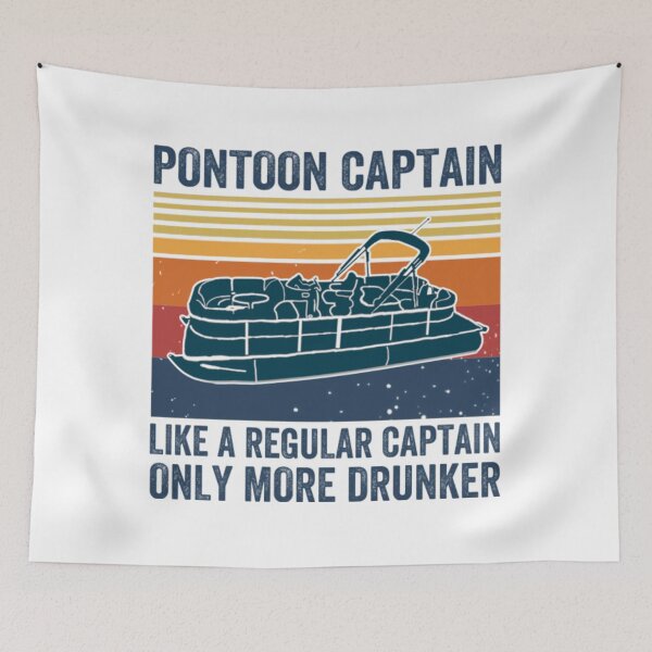 Item preview, Pontoon captain like a regular captain Retro Vintage designed and sold by BrownTesta.