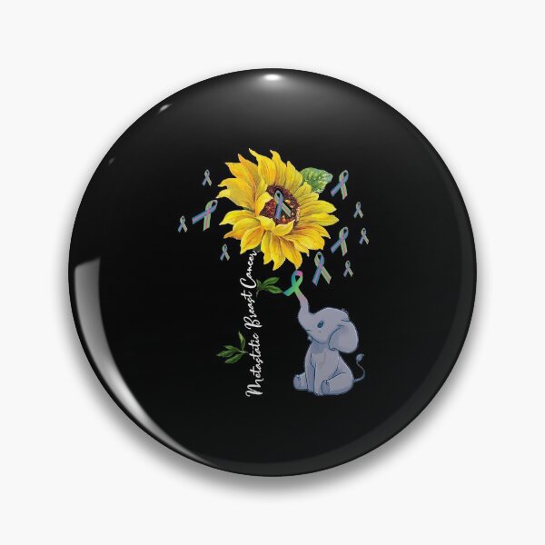 Item preview, Metastatic Breast Cancer Awareness Sunflower Elephant Gifts T-Shirt designed and sold by CharlotteHicks.