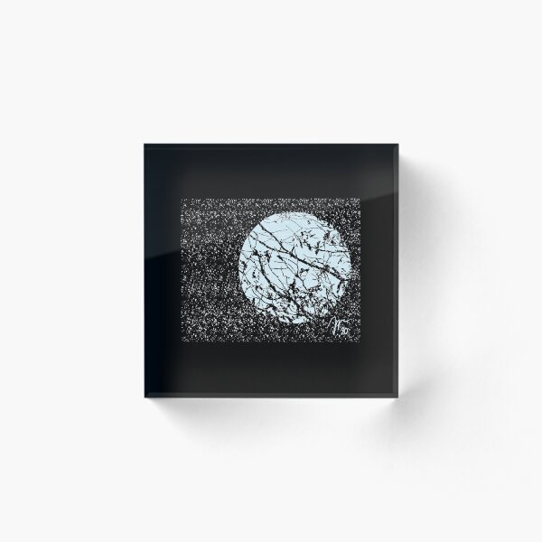 Winter Moon Acrylic Block