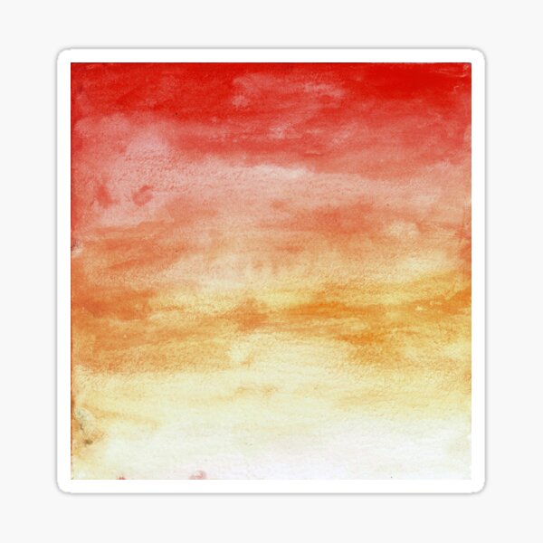 Red Orange Yellow Watercolor Gradient Sticker