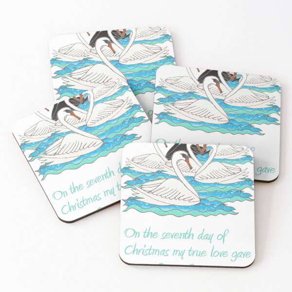 Item preview, Seven Swans a-Swimming designed and sold by wiccked.