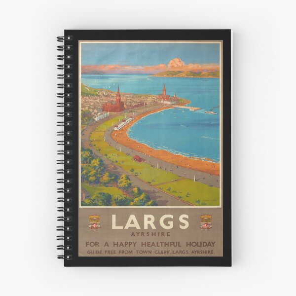 Item preview, retro classic Largs Ayshire poster designed and sold by CorasPosters.
