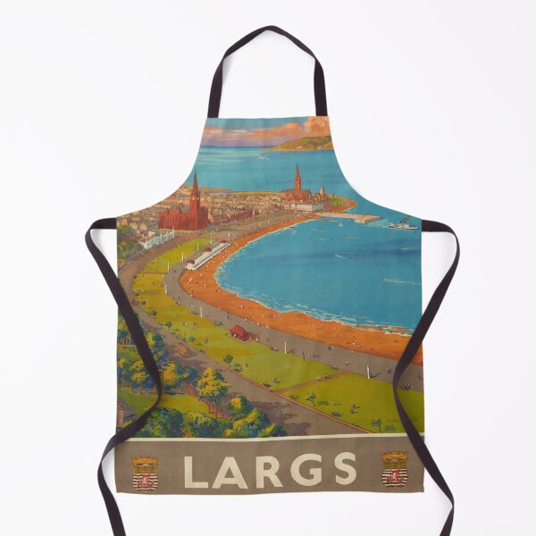 Item preview, retro classic Largs Ayshire poster designed and sold by CorasPosters.