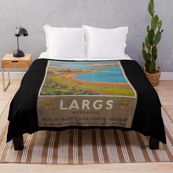 Item preview, retro classic Largs Ayshire poster designed and sold by CorasPosters.