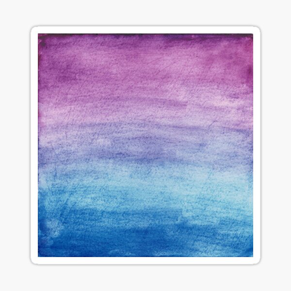 Purple Blue Watercolor Gradient Sticker
