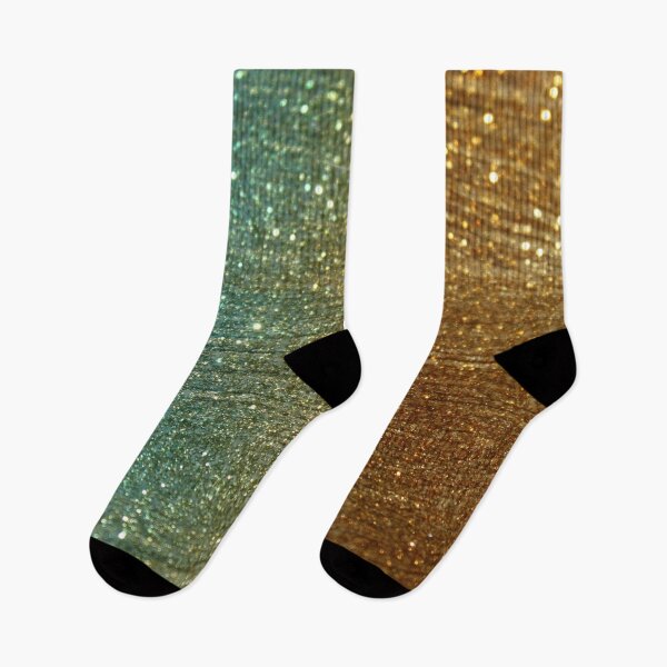 Item preview, Gradient Teal and Gold Glitter Pattern designed and sold by WOW TeesAndThings.