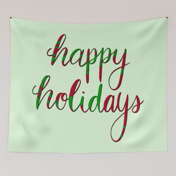 Item preview, Marble Happy Holidays - Red and Green designed and sold by annedesignco.