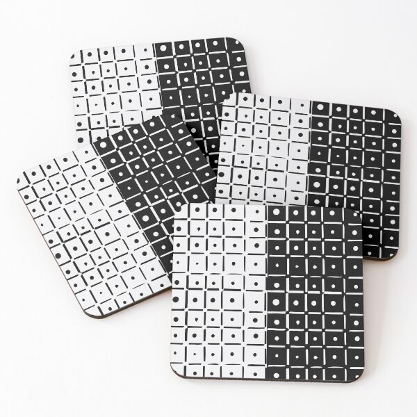 Item preview, mismatch black and white grid designed and sold by Meg M Studio.