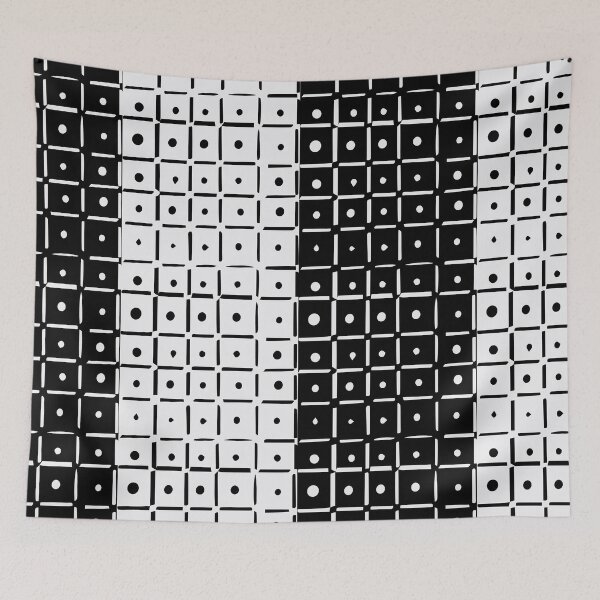 Item preview, mismatch black and white grid designed and sold by Meg M Studio.