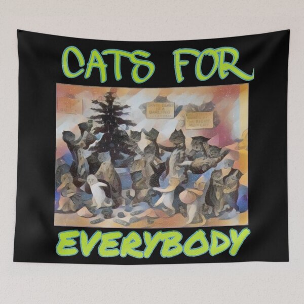 Item preview, Cats For Everybody Distress Vintage Digital Painting designed and sold by Gordon Nelson.