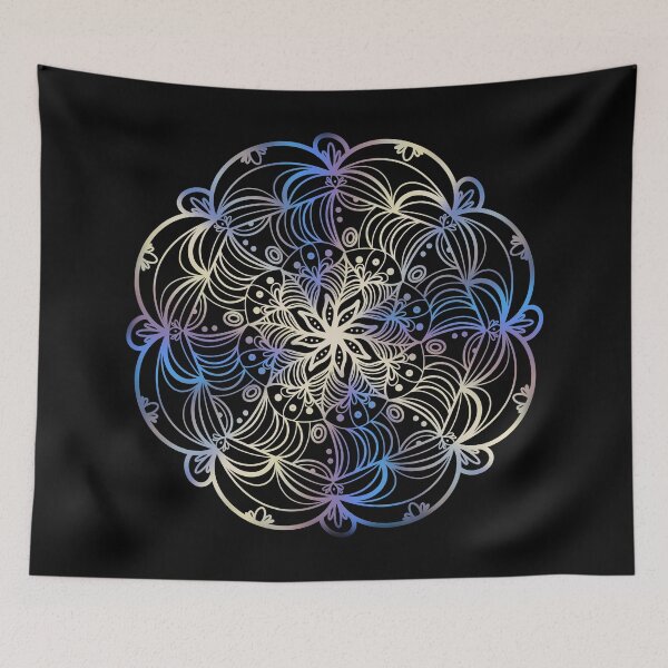 Item preview, Yellow Tie-dye Swirl Blend Flower Burst Mandala designed and sold by Stacia Boyd.