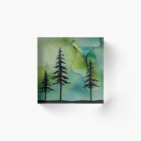 Item preview, Green Aurora Trees designed and sold by Leanne-dL.