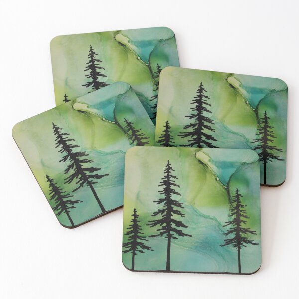 Item preview, Green Aurora Trees designed and sold by Leanne-dL.