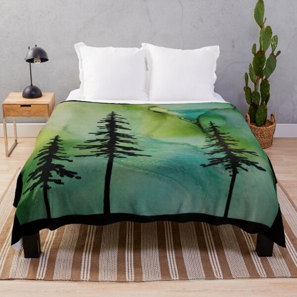 Item preview, Green Aurora Trees designed and sold by Leanne-dL.