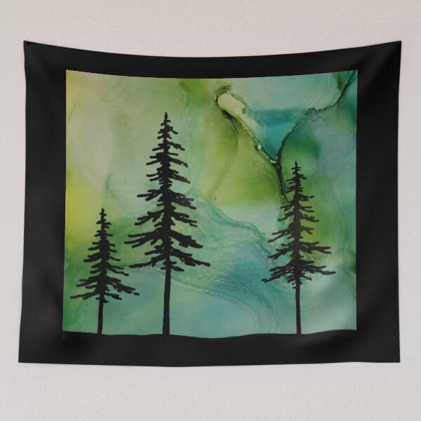 Item preview, Green Aurora Trees designed and sold by Leanne-dL.