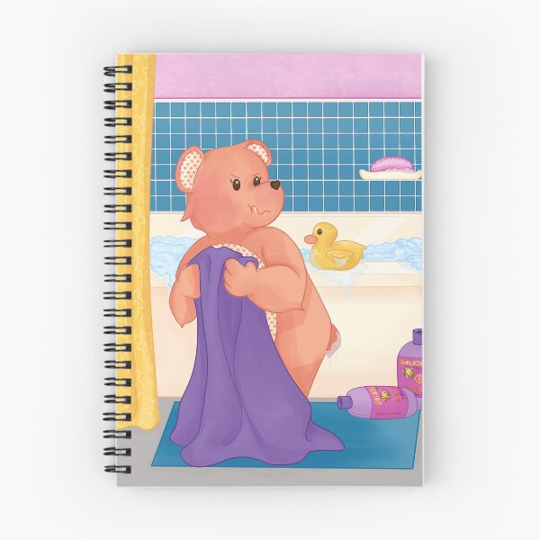 Item preview, Little Orange Bear in the Bathroom designed and sold by melancholyshop.