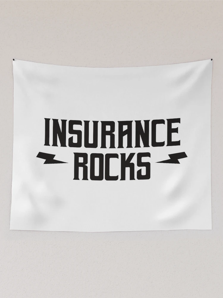 Thumbnail 2 of 3, Tapestry, Insurance Rocks designed and sold by teesaurus.